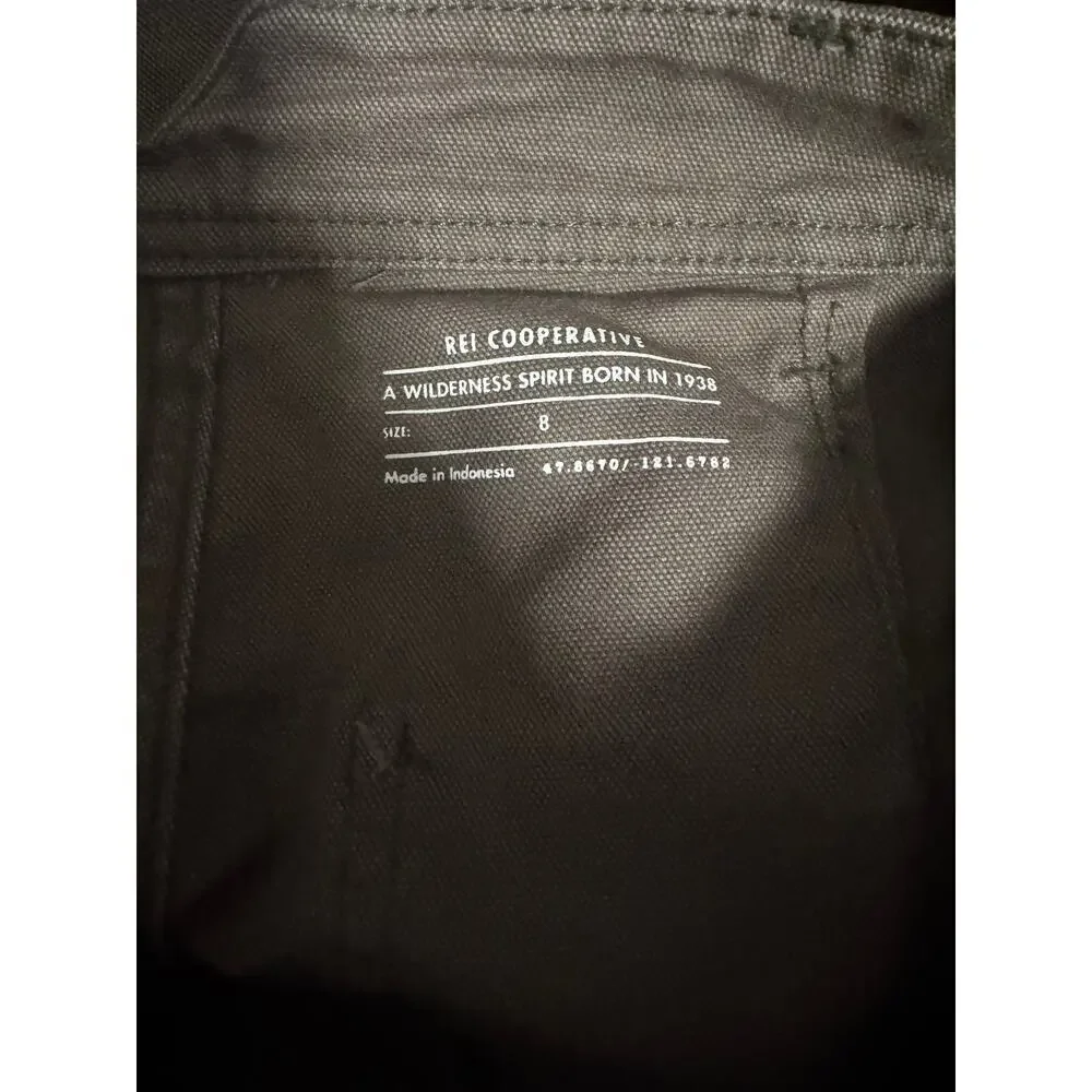 REI Co-op Olive Green Organic Cotton Utility Shorts Women’s Size 8